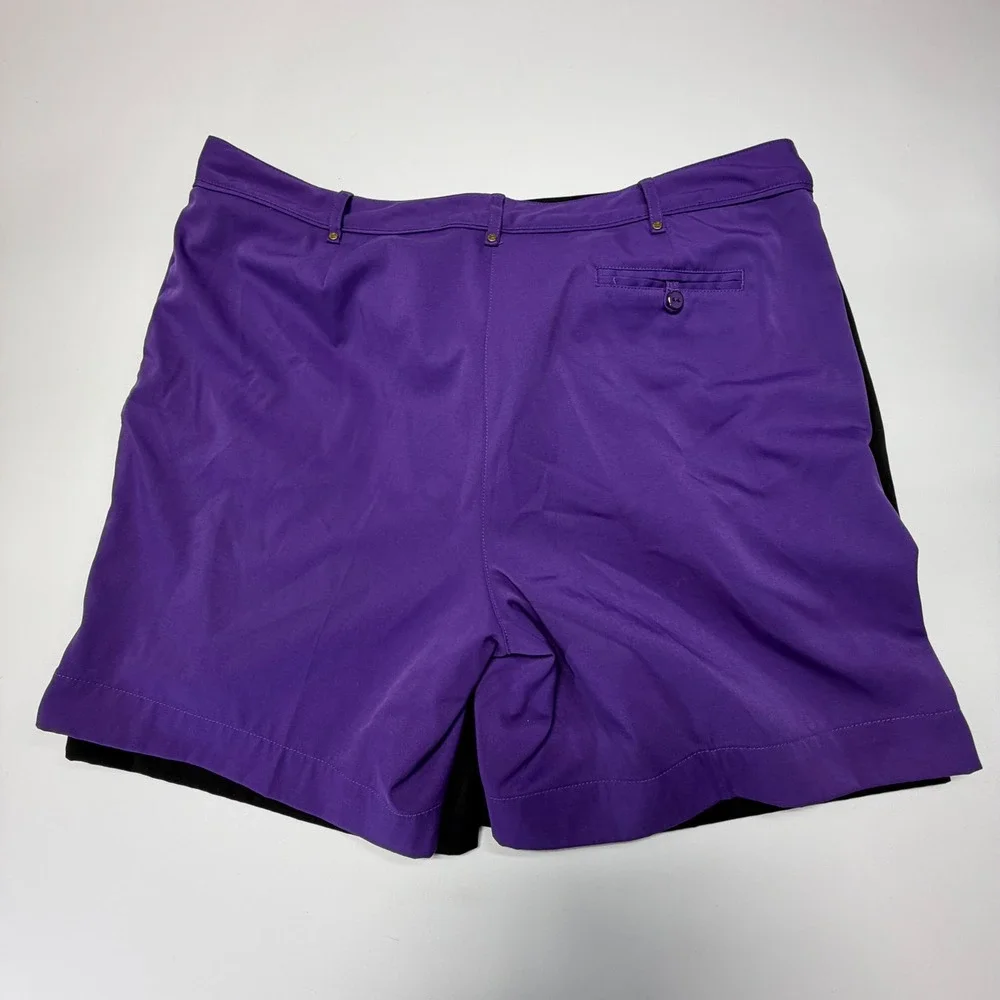 Lady Hagen Golf Shorts Womens 14‎ Black Purple Stretch Bundle
